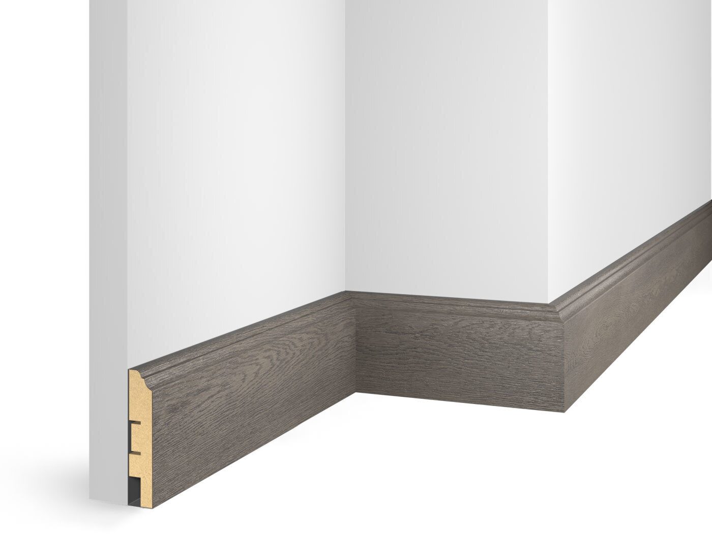 Плинтус МДФ ламинированный Cosca Decor NanoFlex EP07 Дуб Сицилия 2400×80×16